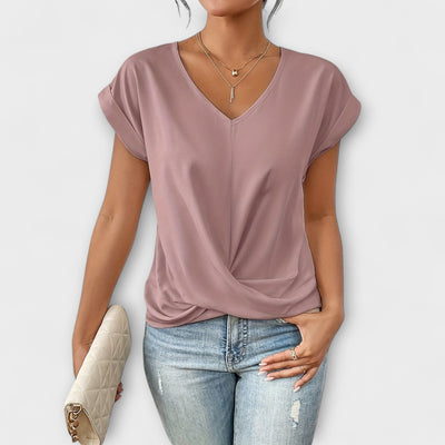 Carlinda elegante top met V-hals
