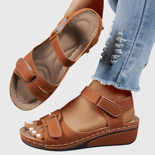 Crystal comfortabele platte sandalen