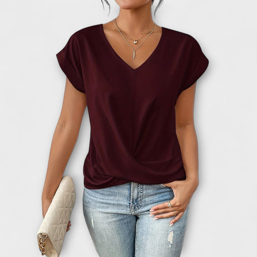 Carlinda elegante top met V-hals