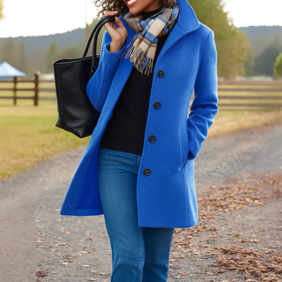 Helga | Klassieke dames winterjas met knoopsluiting