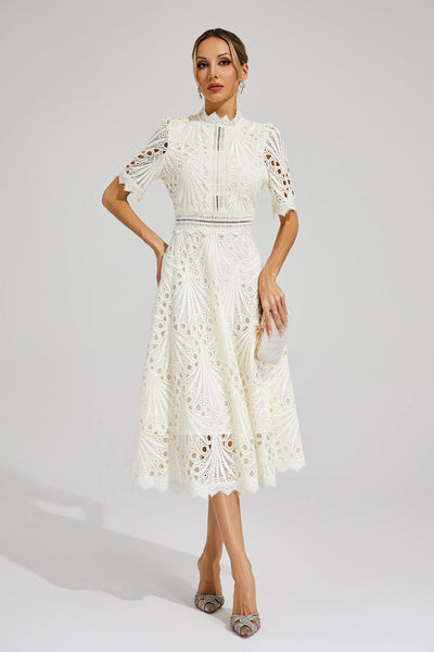 Jasmin | Chique dames midijurk van kant