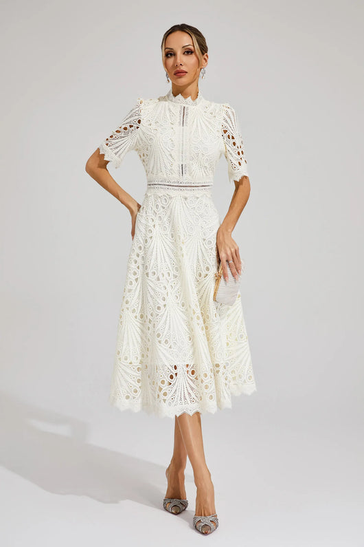 Jasmin | Chique dames midijurk van kant
