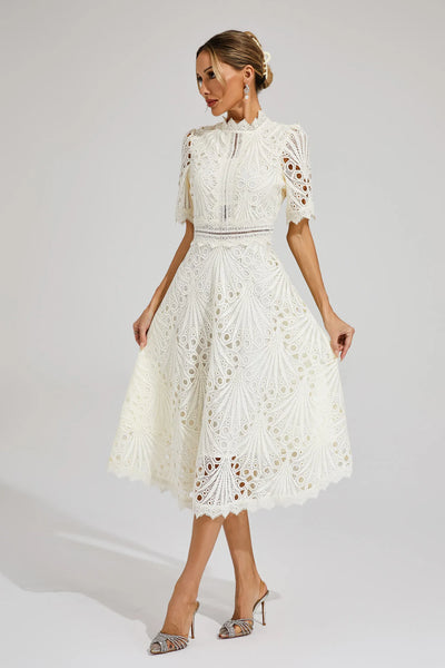 Jasmin | Chique dames midijurk van kant