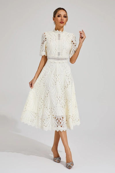 Jasmin | Chique dames midijurk van kant