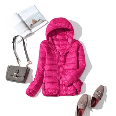 Kerstin | Modieus glanzend kort dames winterjack