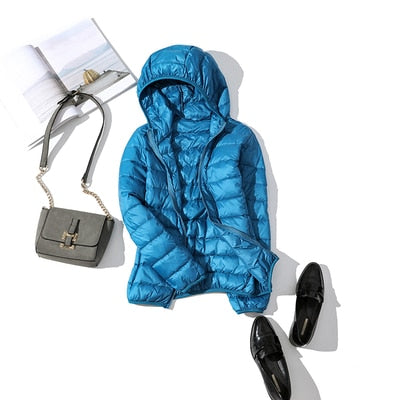 Kerstin | Modieus glanzend kort dames winterjack