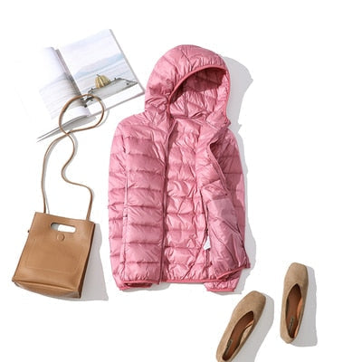 Kerstin | Modieus glanzend kort dames winterjack