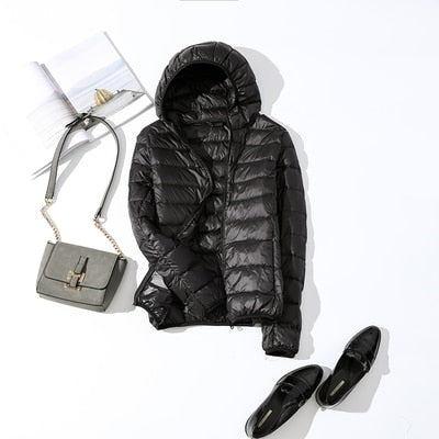 Kerstin | Modieus glanzend kort dames winterjack