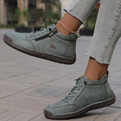 Bettina | Comfortabele dames veterschoenen met rits