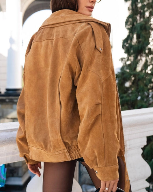 Vintage jas in suèdelook