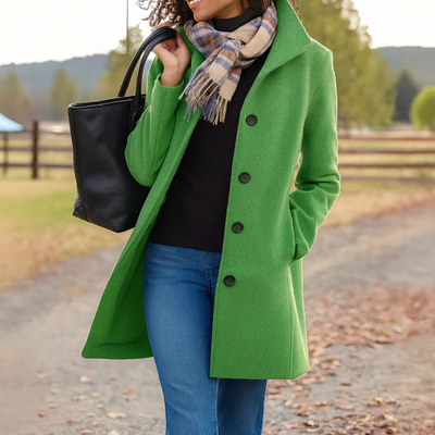 Helga | Klassieke dames winterjas met knoopsluiting