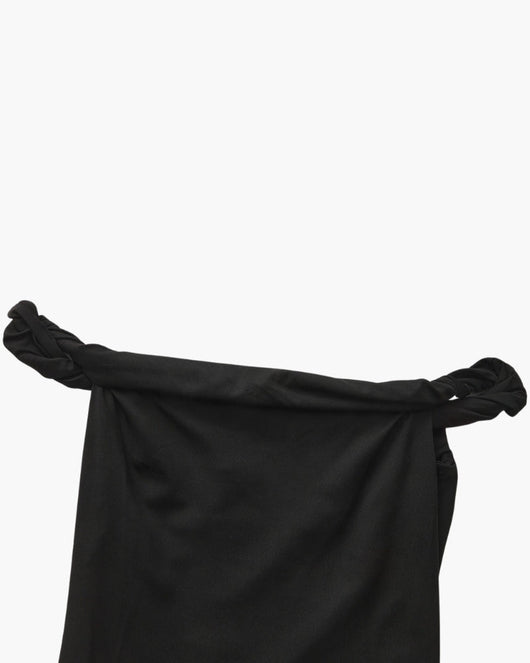 Figuurvolgende one-shoulder maxijurk