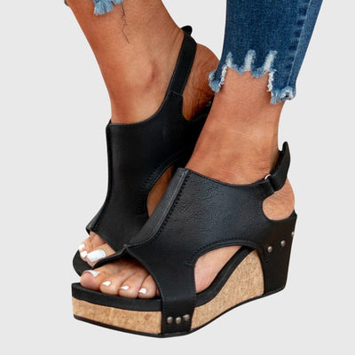 Adela comfortabele platte sandalen