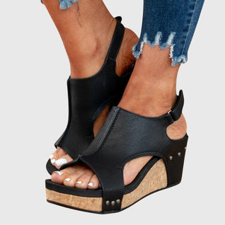 Adela comfortabele platte sandalen