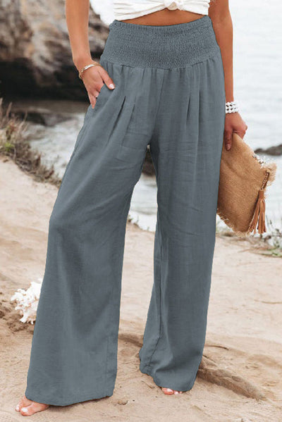 Johanna | Dames broek met hoge taille en wijde pijp