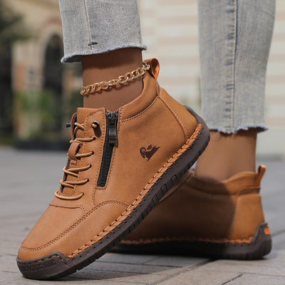 Bettina | Comfortabele dames veterschoenen met rits