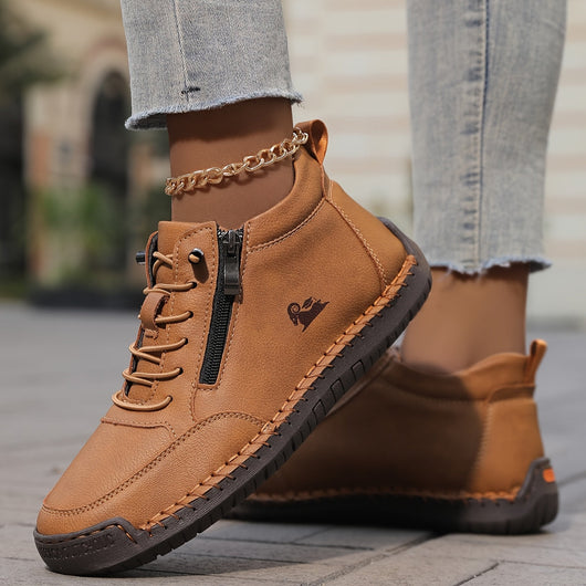 Bettina | Comfortabele dames veterschoenen met rits