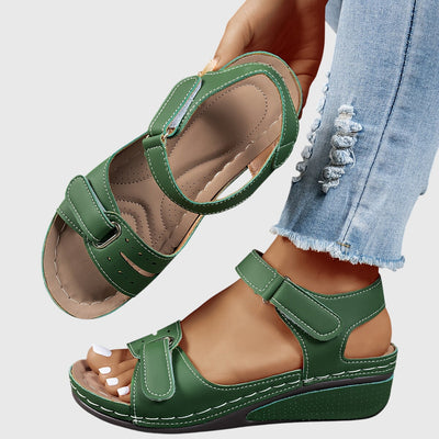 Crystal comfortabele platte sandalen