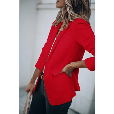 Jacqueline | Casual dames kantoorblazer met open model