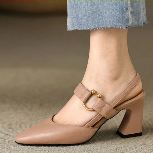 Hanna | Dames mary jane pumps met blokhak en hielbandje