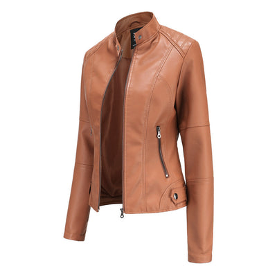 Kirsten | Dames bikerjack van imitatieleer met rits