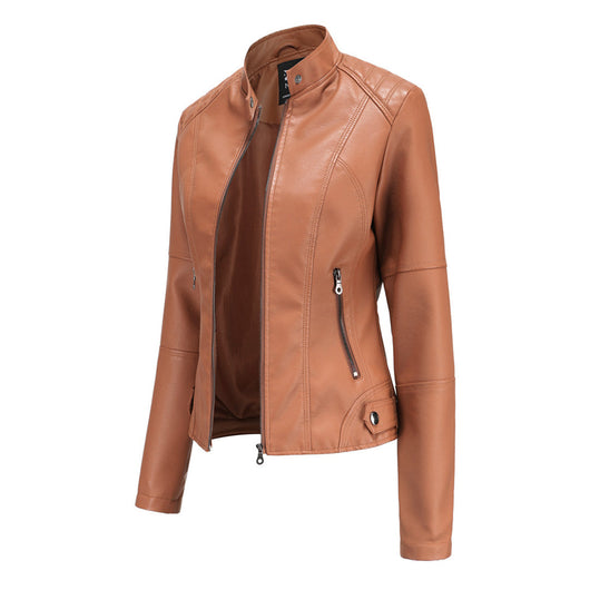 Kirsten | Dames bikerjack van imitatieleer met rits