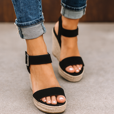 Jasmin | Dames sleehaksandalen met open neus voor het voorjaar