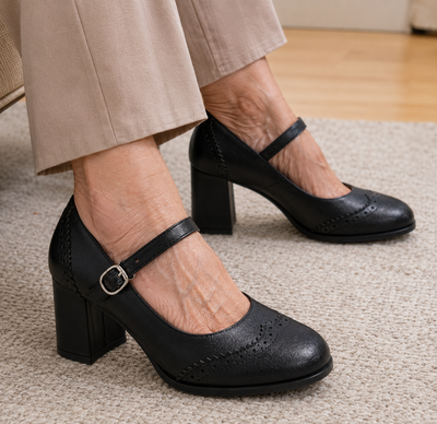 Kristenyah mary jane pumps met blokhak