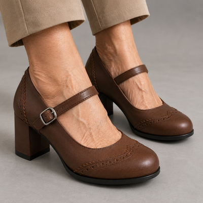 Kristenyah mary jane pumps met blokhak