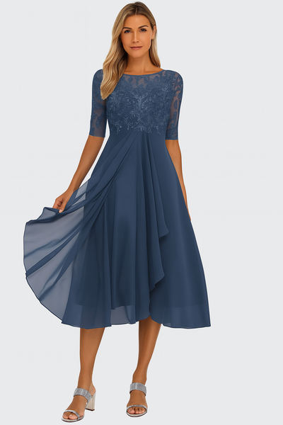 Greta | Dames zomermidijurk met A-lijn