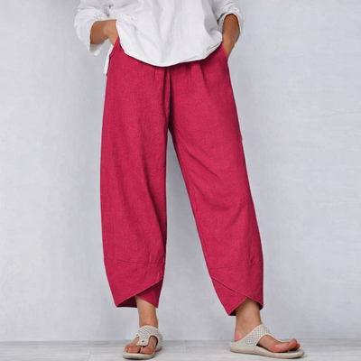 Hanna | Wijde dames cropped broek met ontspannen snit