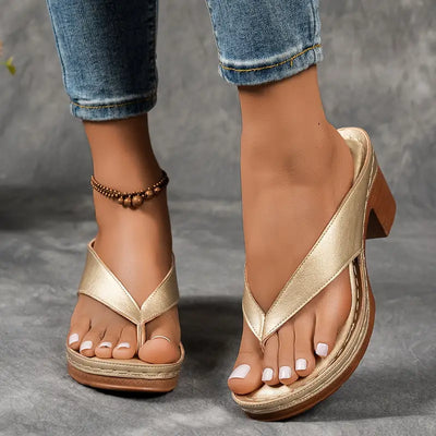 Carolin | Dames instapsandalen met hak