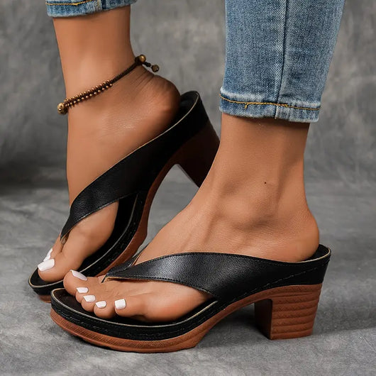 Carolin | Dames instapsandalen met hak