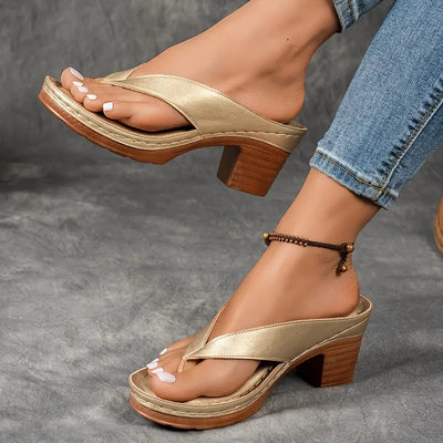 Carolin | Dames instapsandalen met hak