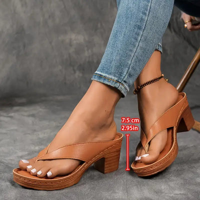 Carolin | Dames instapsandalen met hak