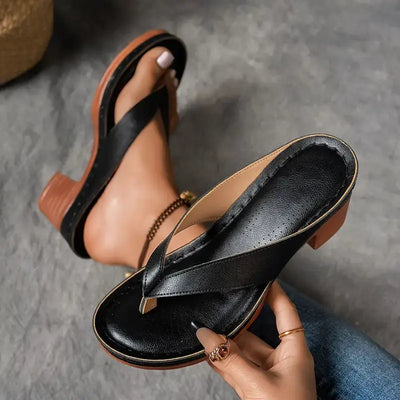 Carolin | Dames instapsandalen met hak