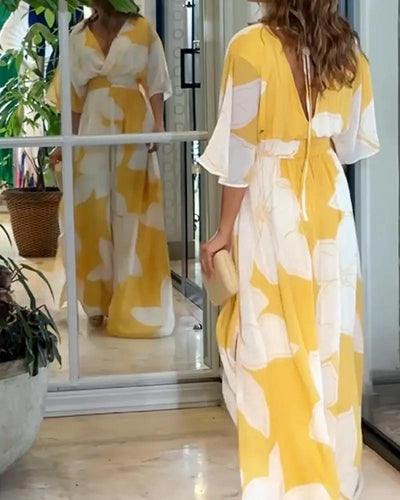 Demi | Lichte bloemen maxijurk