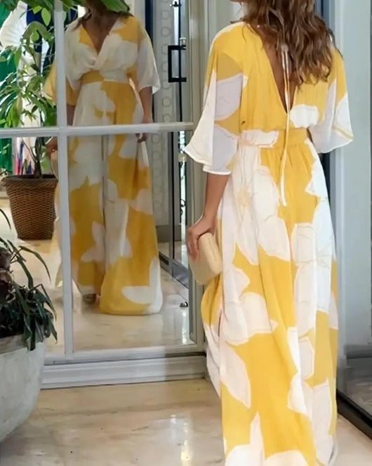 Demi | Lichte bloemen maxijurk