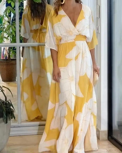 Demi | Lichte bloemen maxijurk