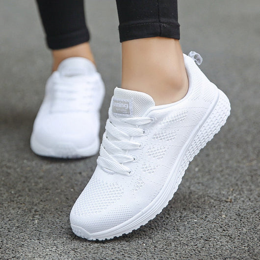 Emma | Casual dames wandelsneakers met veters