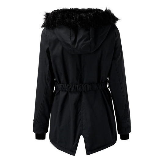 Andrea | Casual warme lange dames winterjas met capuchon