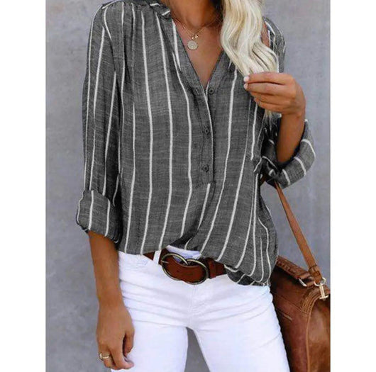 Natascha | Gestreepte casual dames zomerblouse