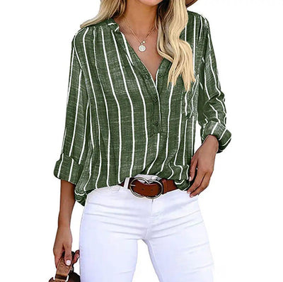 Natascha | Gestreepte casual dames zomerblouse