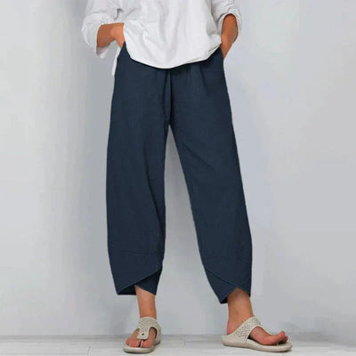 Hanna | Wijde dames cropped broek met ontspannen snit