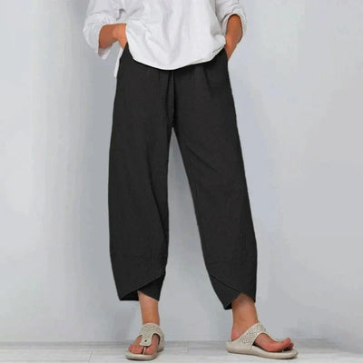 Hanna | Wijde dames cropped broek met ontspannen snit