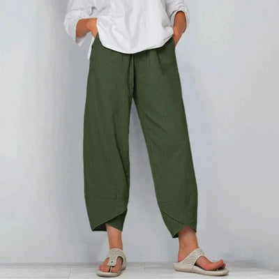 Hanna | Wijde dames cropped broek met ontspannen snit