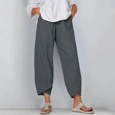 Hanna | Wijde dames cropped broek met ontspannen snit