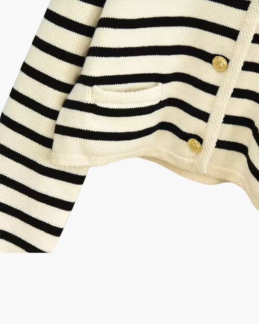 Gestreept wollen gilet