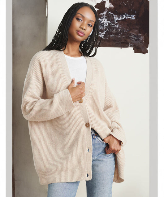 Johanna | Oversized damesvest met knopen