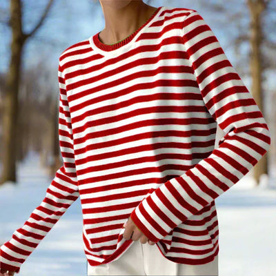 Felicia | Casual gestreept dames shirt met lange mouwen